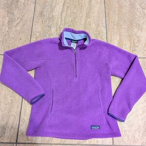 Woman's Patagonia Synchilla 1/4 Zip Fleece Pull-over Size M Purple
